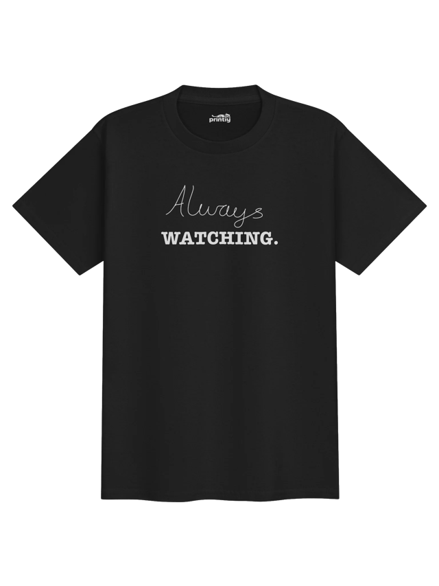 Always Watching Kids Tee shirt in black