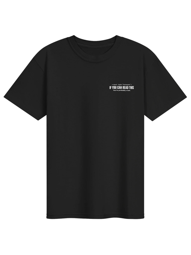 Honeypot Bot Tee tee in black