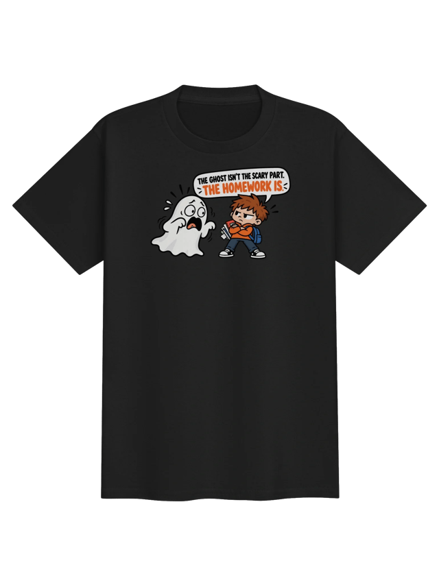 Homework Is the Scary Kids Halloween Shirt shirt in black
