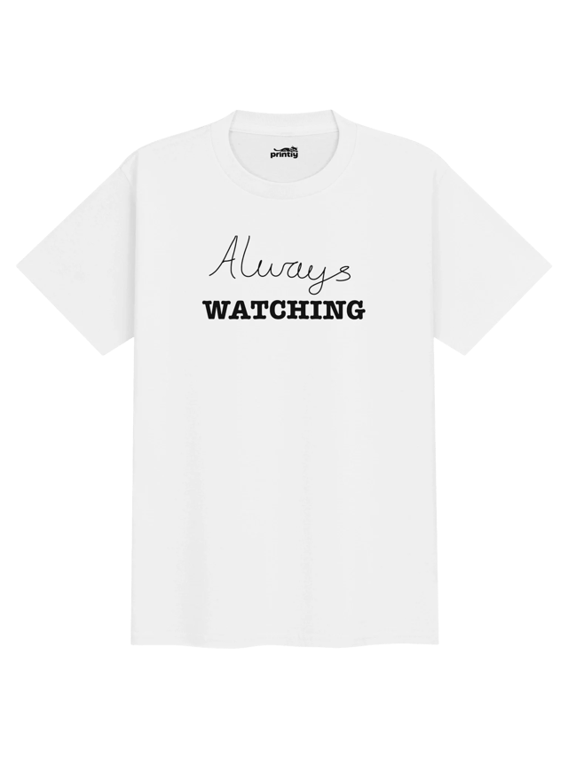 Always Watching Kids Shirt shirt in white