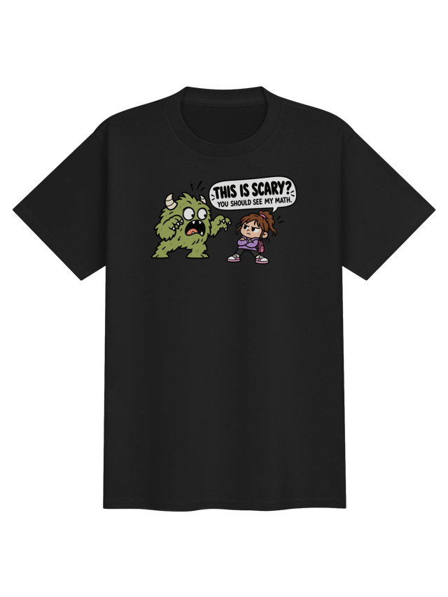 This Is Scary? Halloween Kids Shirt shirt in black