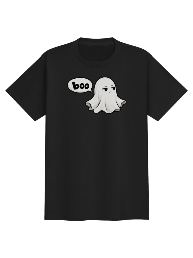 Bored Ghost Halloween Kids Shirt shirt in black