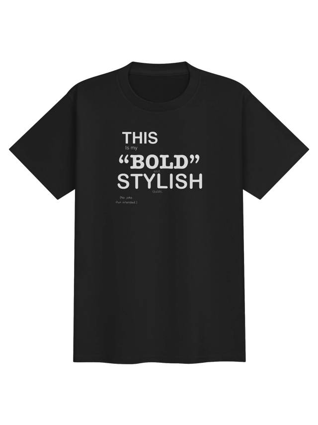 “Bold” Kids shirt shirt in black