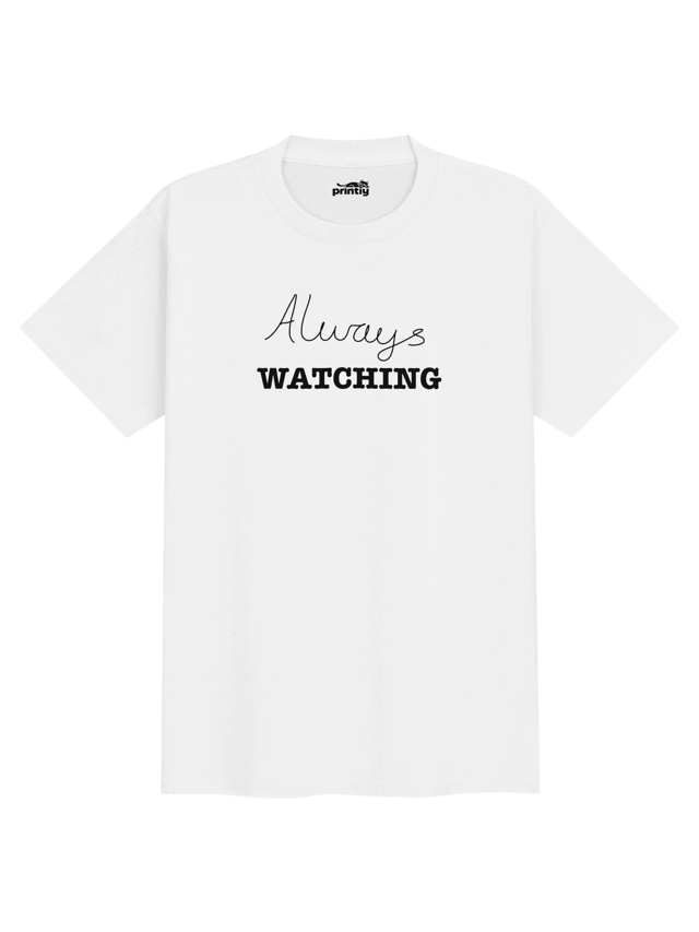 Always Watching Kids Shirt shirt in white