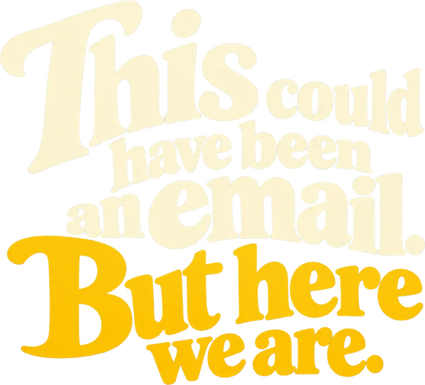 This could have been an email tee in black